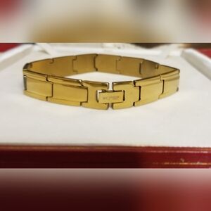 Men's Gold Plated Link Bracelet